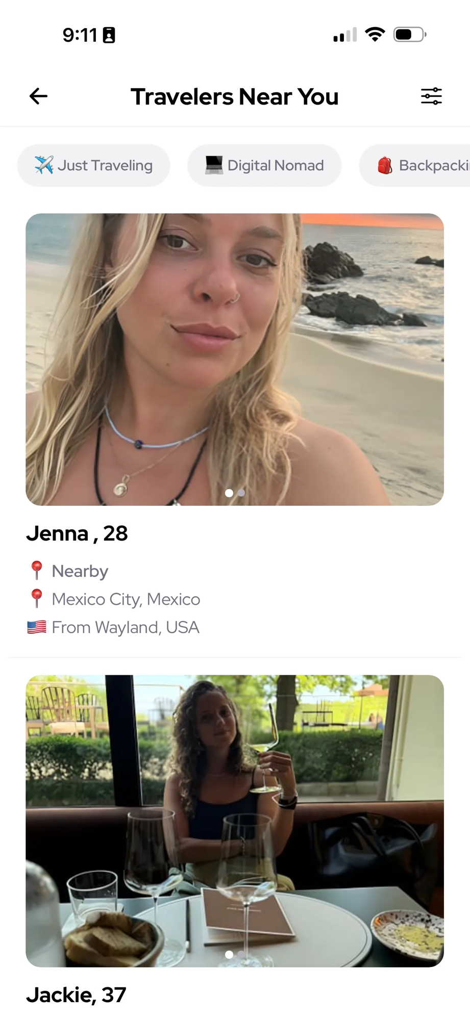 triippii.app — Travelers near you